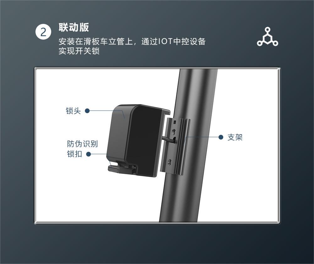 共享電動(dòng)滑板車頭盔鎖